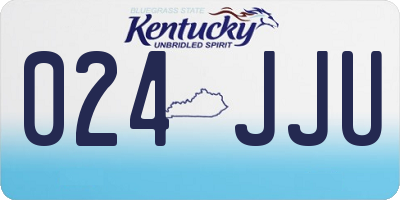 KY license plate 024JJU