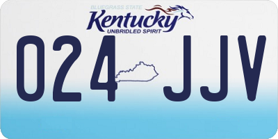 KY license plate 024JJV