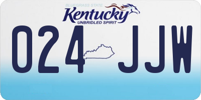 KY license plate 024JJW