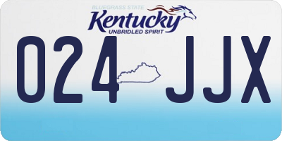 KY license plate 024JJX
