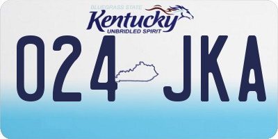 KY license plate 024JKA