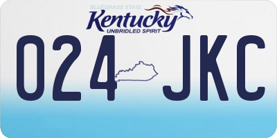 KY license plate 024JKC