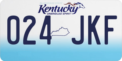 KY license plate 024JKF