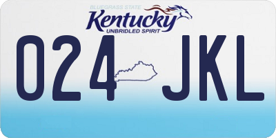 KY license plate 024JKL