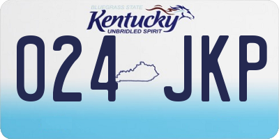 KY license plate 024JKP