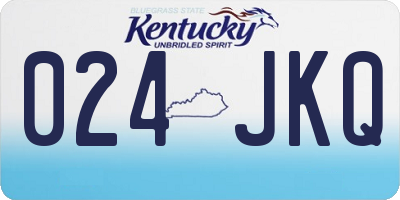 KY license plate 024JKQ