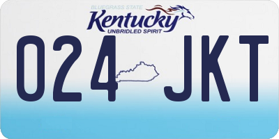KY license plate 024JKT