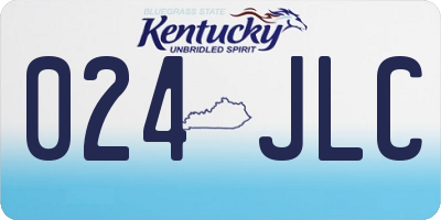 KY license plate 024JLC