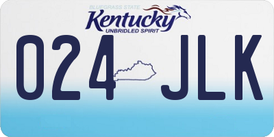 KY license plate 024JLK