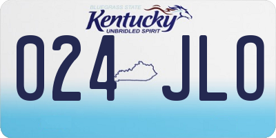 KY license plate 024JLO