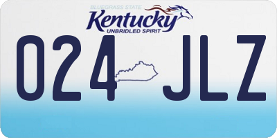 KY license plate 024JLZ