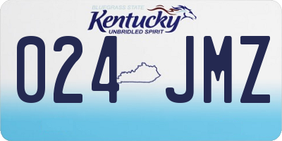 KY license plate 024JMZ