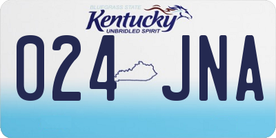 KY license plate 024JNA