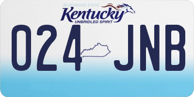 KY license plate 024JNB