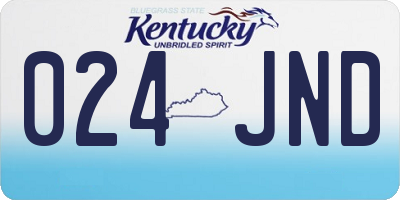 KY license plate 024JND