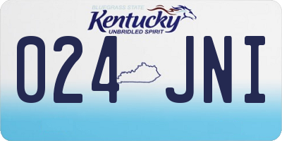 KY license plate 024JNI