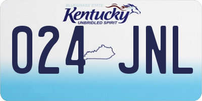 KY license plate 024JNL