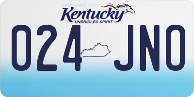 KY license plate 024JNO