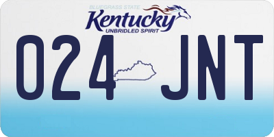 KY license plate 024JNT