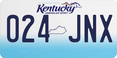 KY license plate 024JNX