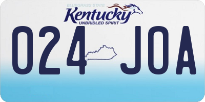 KY license plate 024JOA