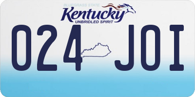 KY license plate 024JOI
