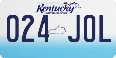 KY license plate 024JOL