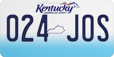 KY license plate 024JOS