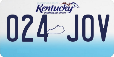 KY license plate 024JOV