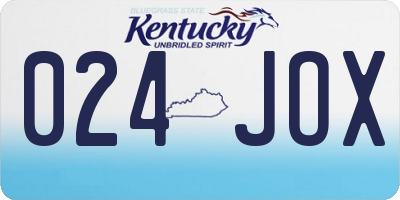 KY license plate 024JOX