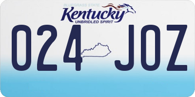 KY license plate 024JOZ
