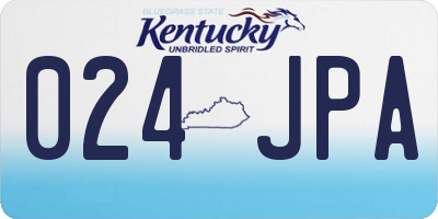 KY license plate 024JPA