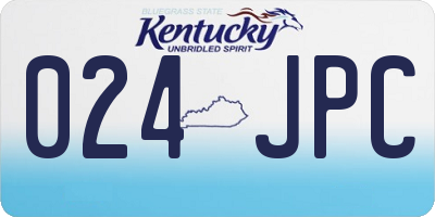 KY license plate 024JPC