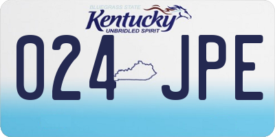 KY license plate 024JPE