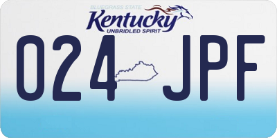 KY license plate 024JPF
