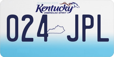 KY license plate 024JPL