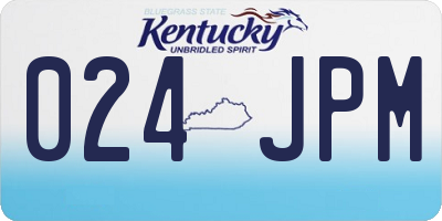 KY license plate 024JPM