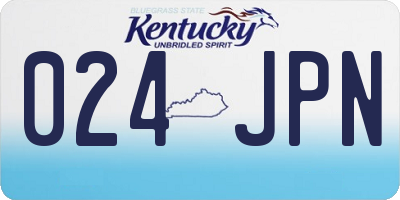 KY license plate 024JPN