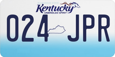 KY license plate 024JPR