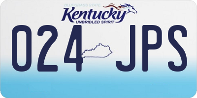 KY license plate 024JPS