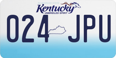 KY license plate 024JPU