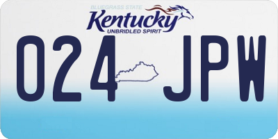 KY license plate 024JPW