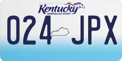 KY license plate 024JPX