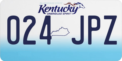 KY license plate 024JPZ