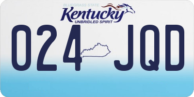 KY license plate 024JQD