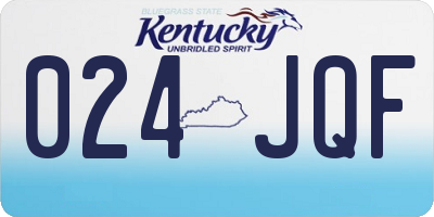 KY license plate 024JQF