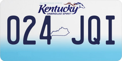 KY license plate 024JQI