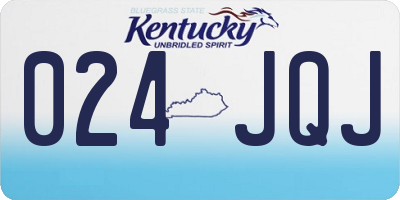 KY license plate 024JQJ