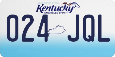 KY license plate 024JQL