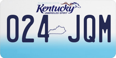 KY license plate 024JQM